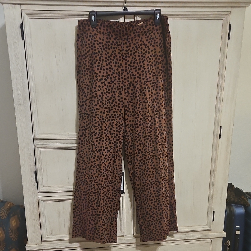 Old Navy Brown Pants with Black Dots